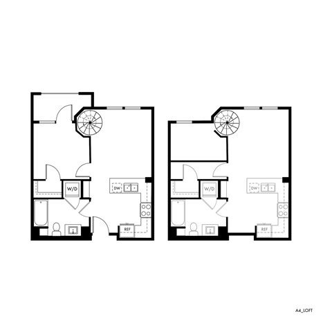 A floor plan of a two bedroom apartment.